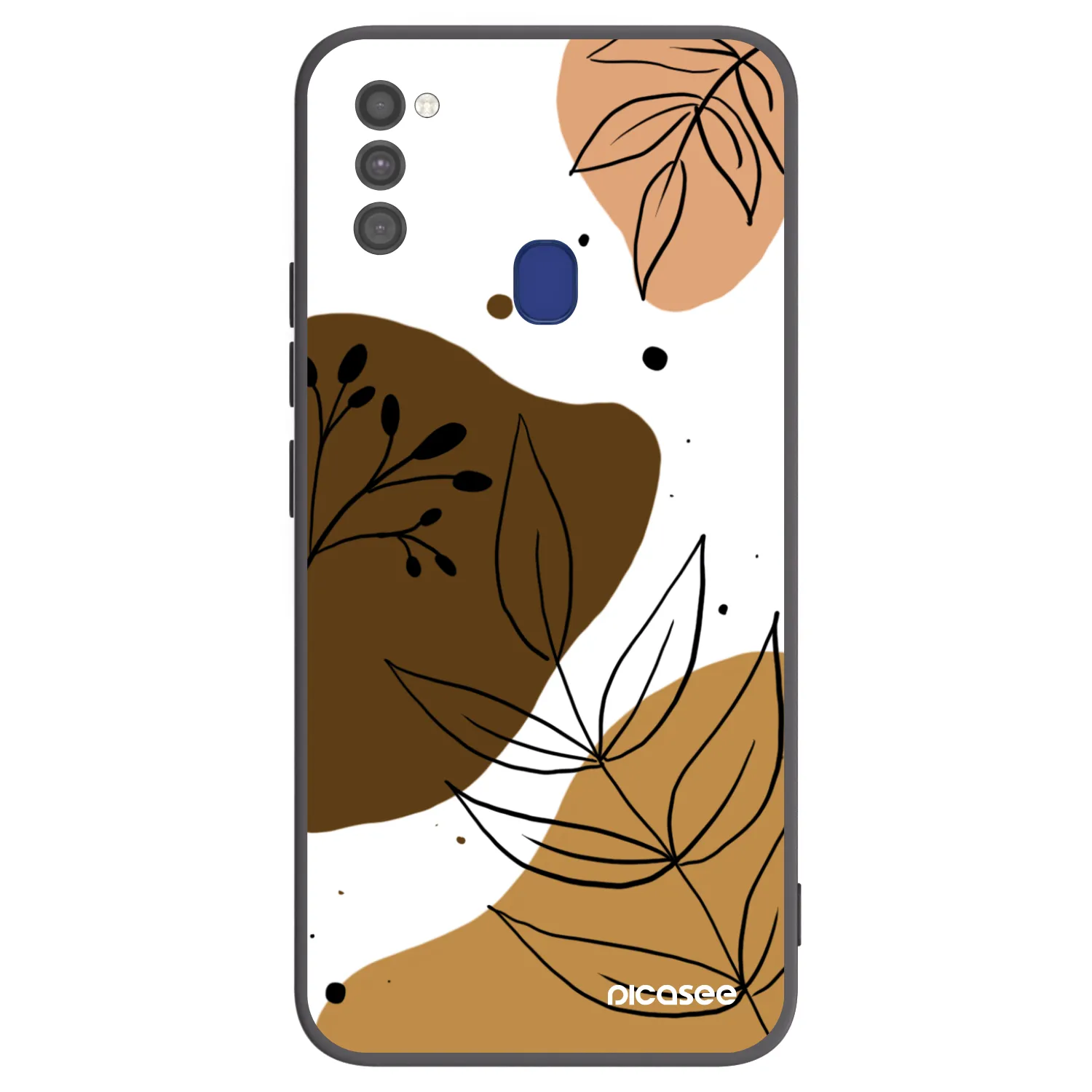 Picasee Μαύρη θήκη σιλικόνης για Samsung Galaxy M21 M215F - Boho style