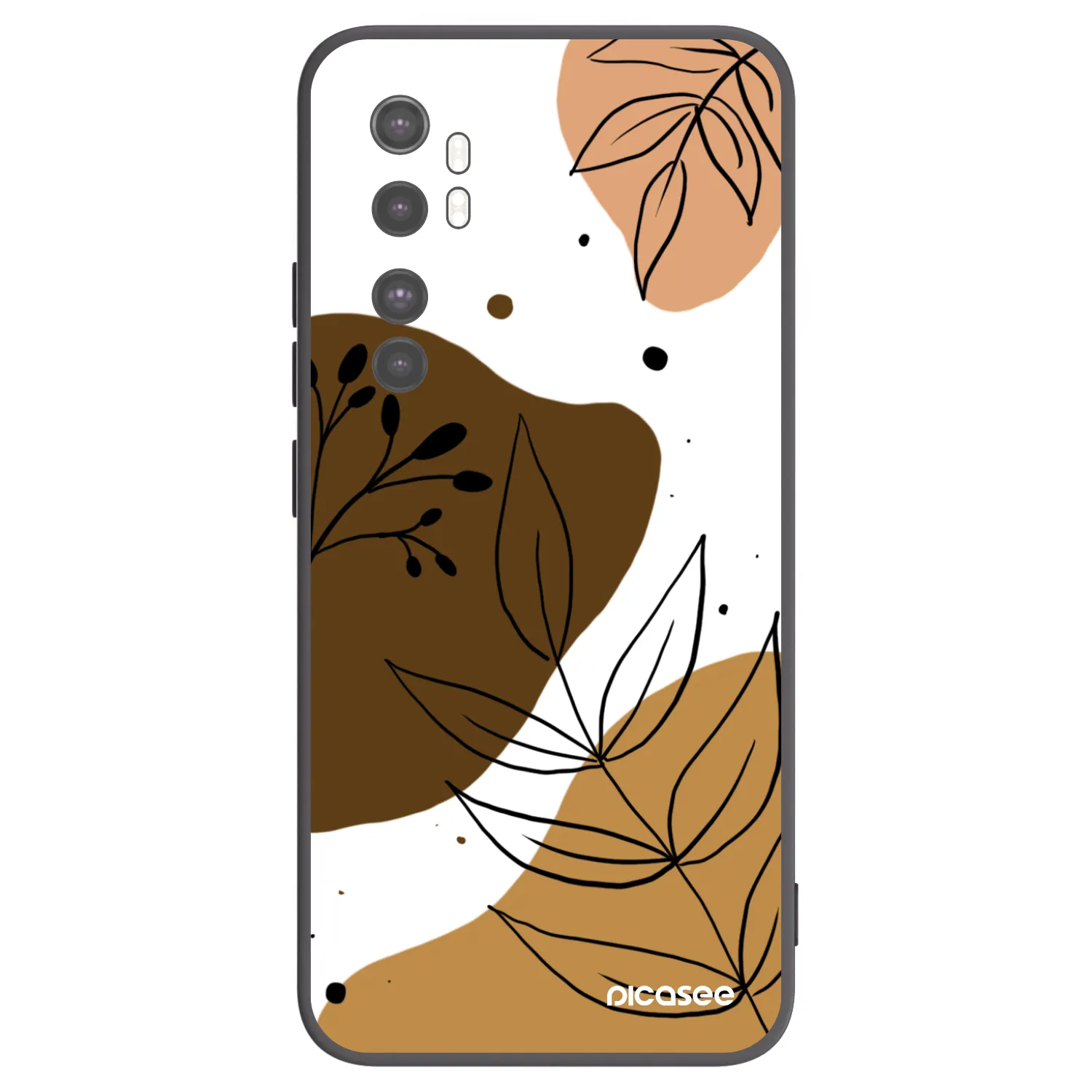 Picasee Μαύρη θήκη σιλικόνης για Xiaomi Mi Note 10 Lite - Boho style