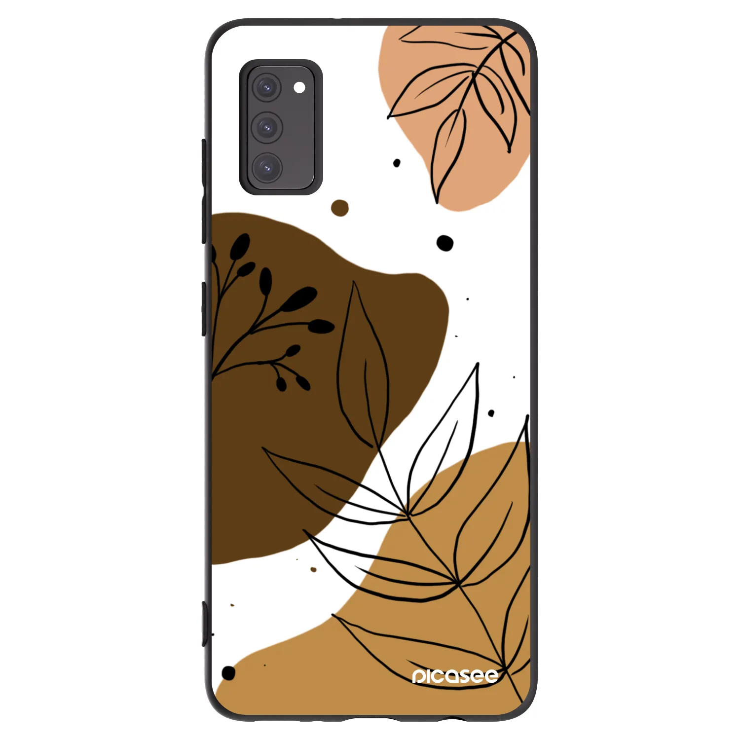 Picasee Μαύρη θήκη σιλικόνης για Samsung Galaxy A41 A415F - Boho style