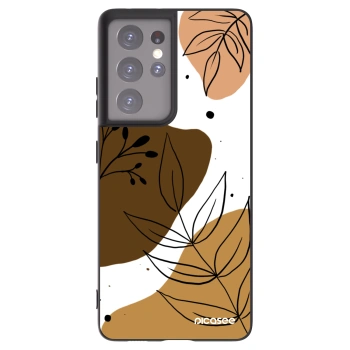 Picasee Μαύρη θήκη σιλικόνης για Samsung Galaxy S21 Ultra 5G G998B - Boho style
