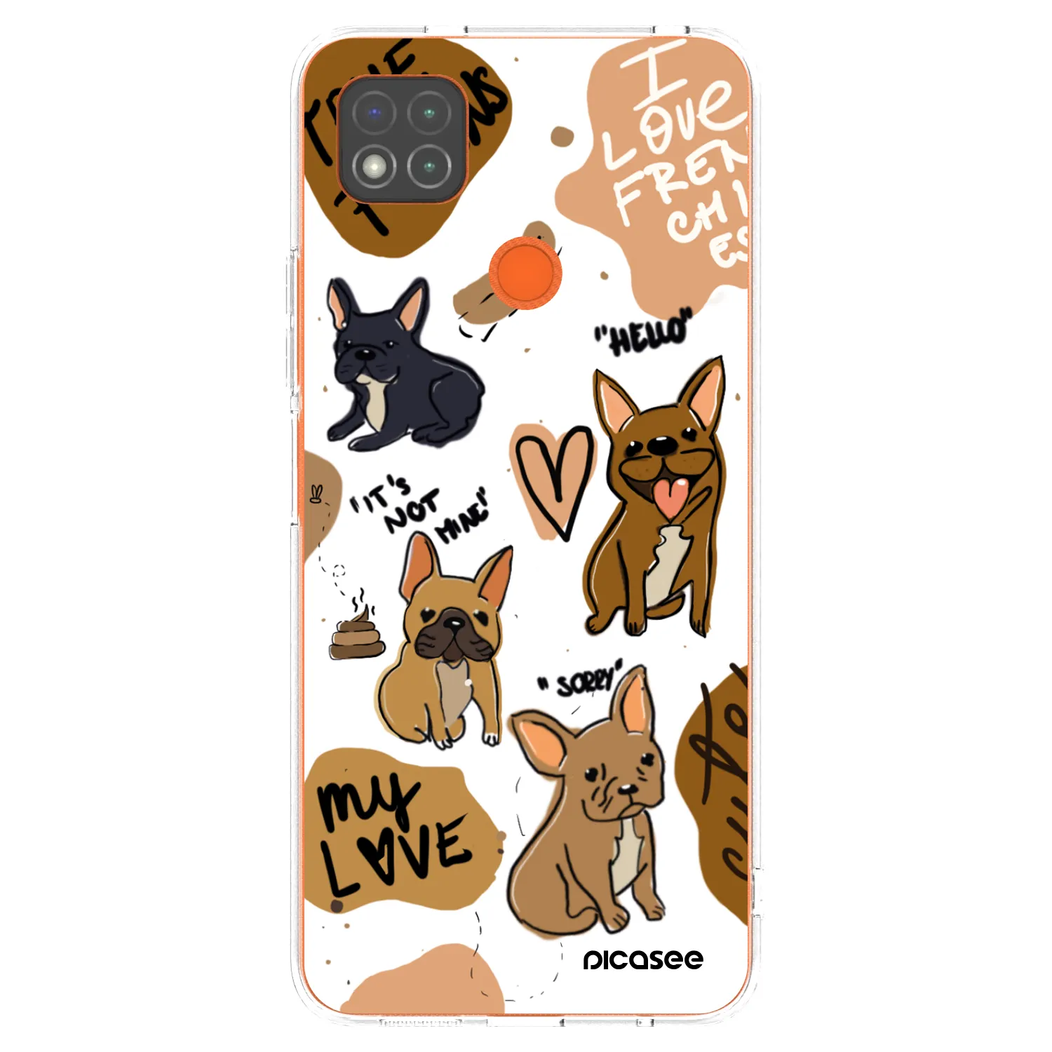 Picasee διαφανής θήκη σιλικόνης Xiaomi Redmi 9C - Frenchies