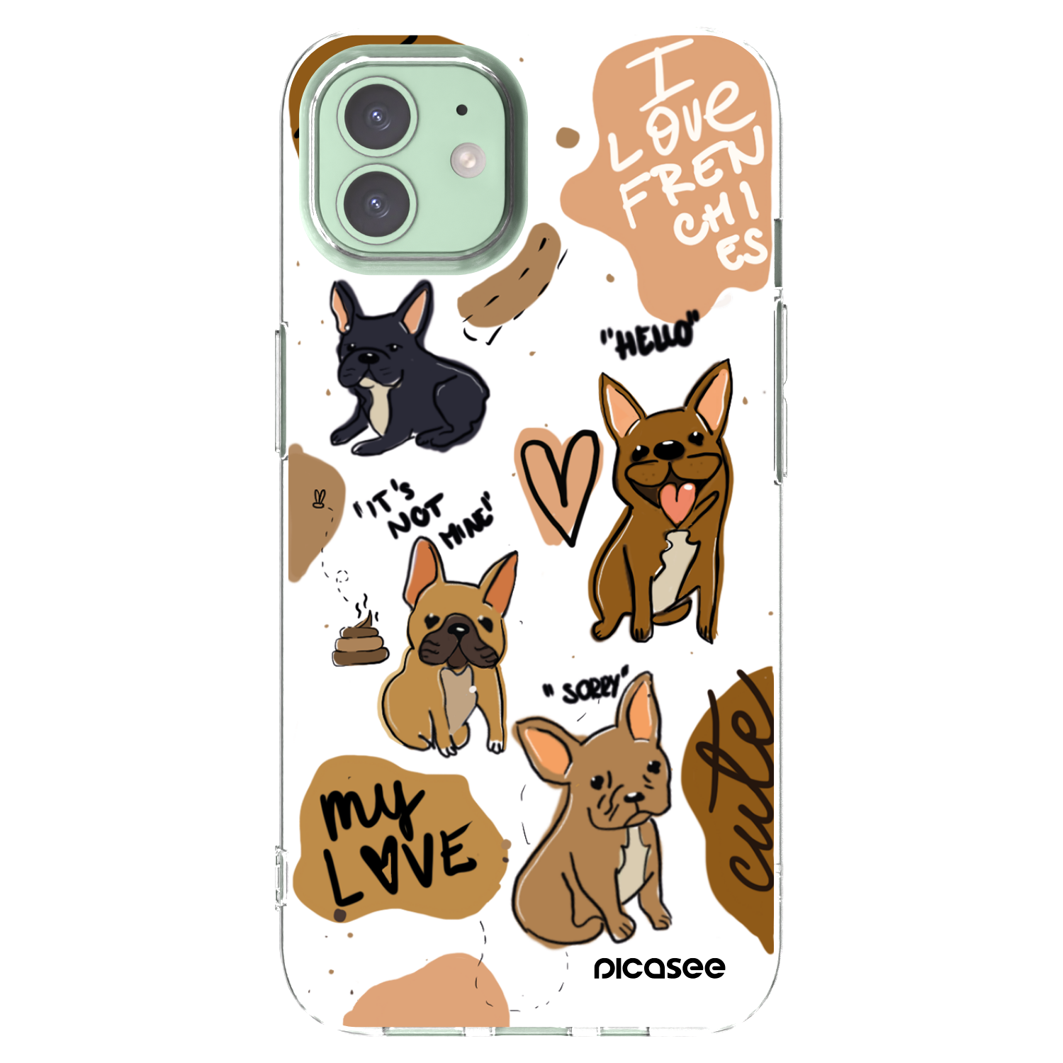 Picasee διαφανής θήκη σιλικόνης Apple iPhone 12 Pro - Frenchies