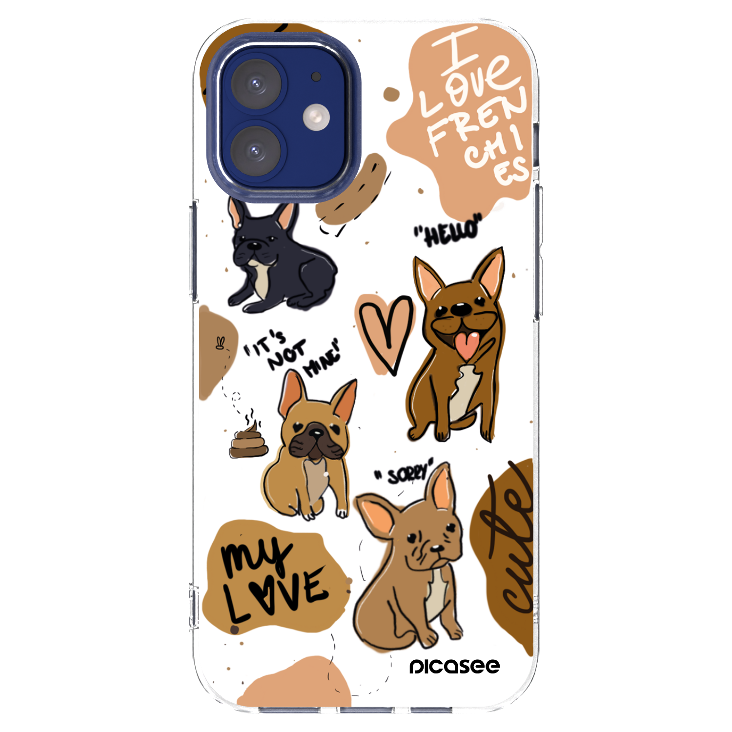 Picasee διαφανής θήκη σιλικόνης Apple iPhone 12 mini - Frenchies