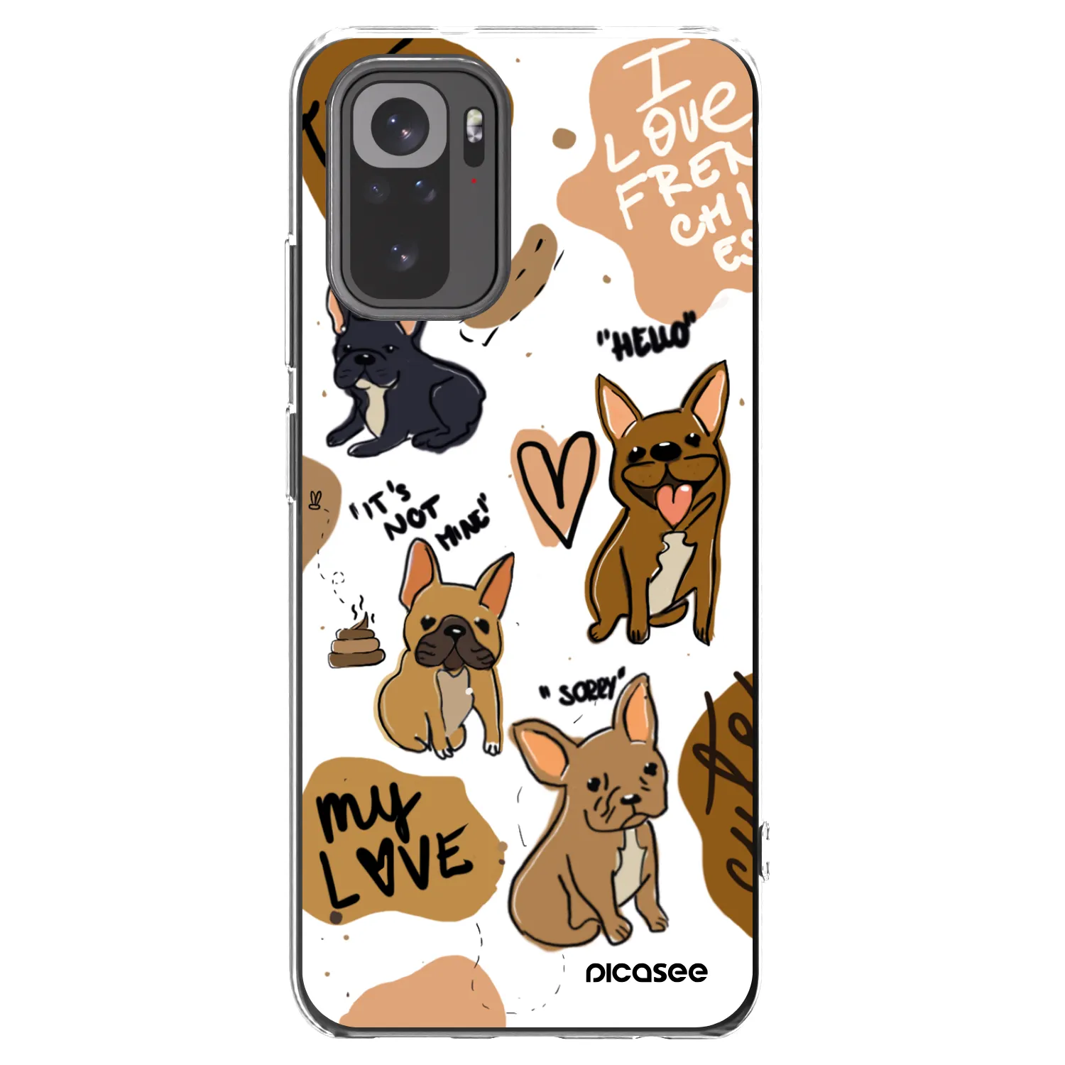 Picasee διαφανής θήκη σιλικόνης Xiaomi Redmi Note 10 - Frenchies