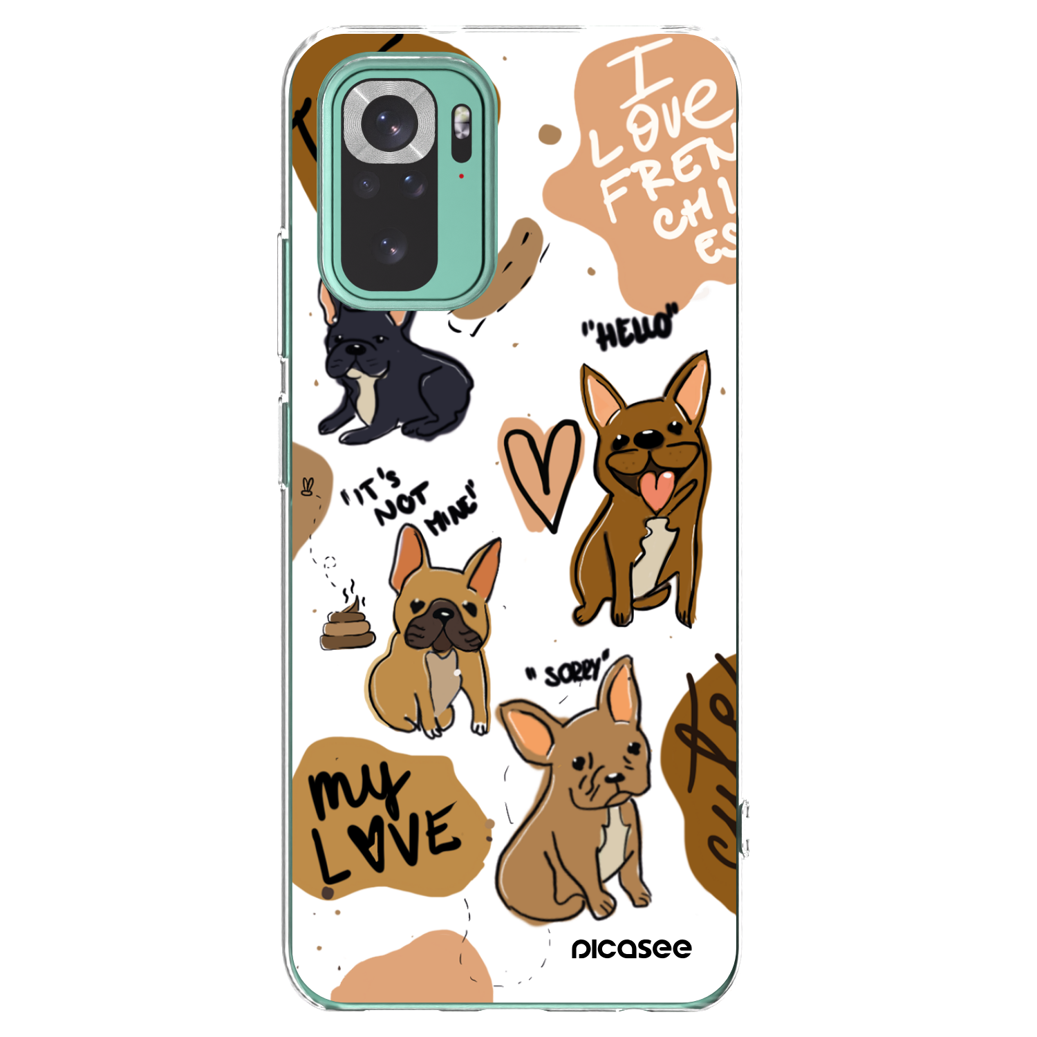 Picasee διαφανής θήκη σιλικόνης Xiaomi Redmi Note 10 Pro - Frenchies