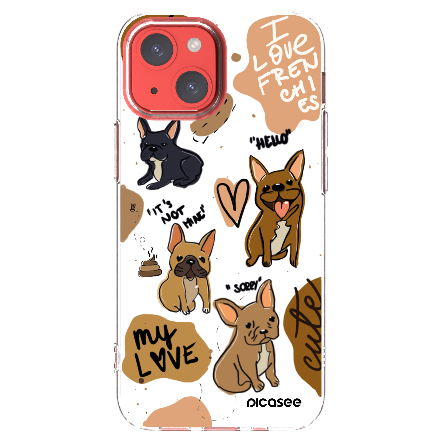 Picasee διαφανής θήκη σιλικόνης Apple iPhone 13 mini - Frenchies