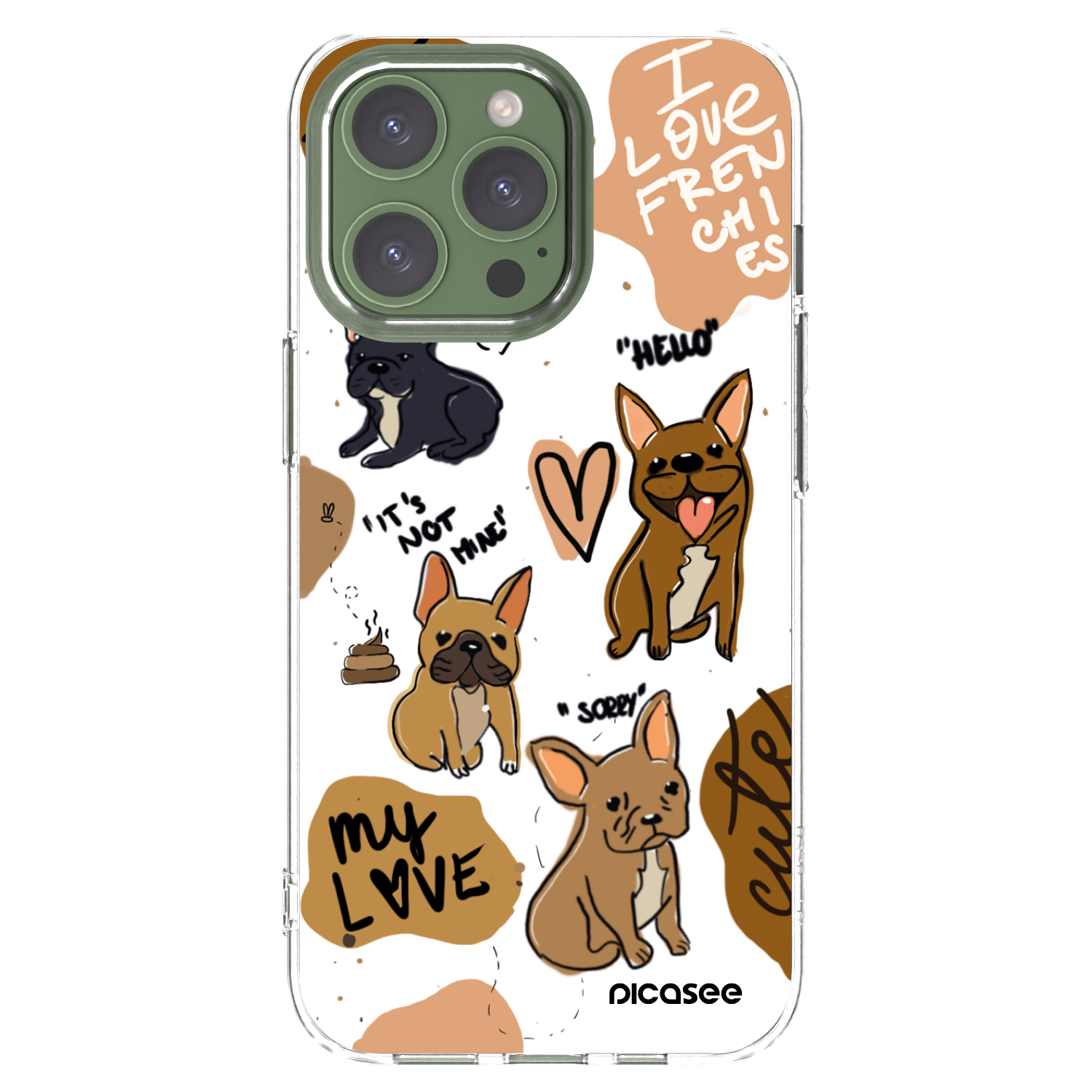 Picasee διαφανής θήκη σιλικόνης Apple iPhone 13 Pro - Frenchies