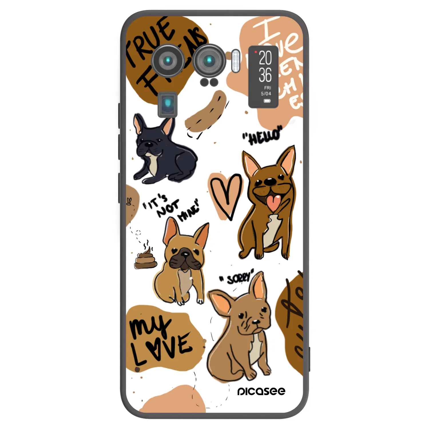 Picasee Μαύρη θήκη σιλικόνης για Xiaomi Mi 11 Ultra - Frenchies