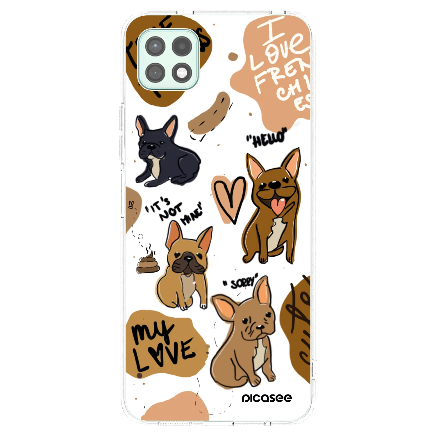 Picasee διαφανής θήκη σιλικόνης Samsung Galaxy A22 A226B 5G - Frenchies