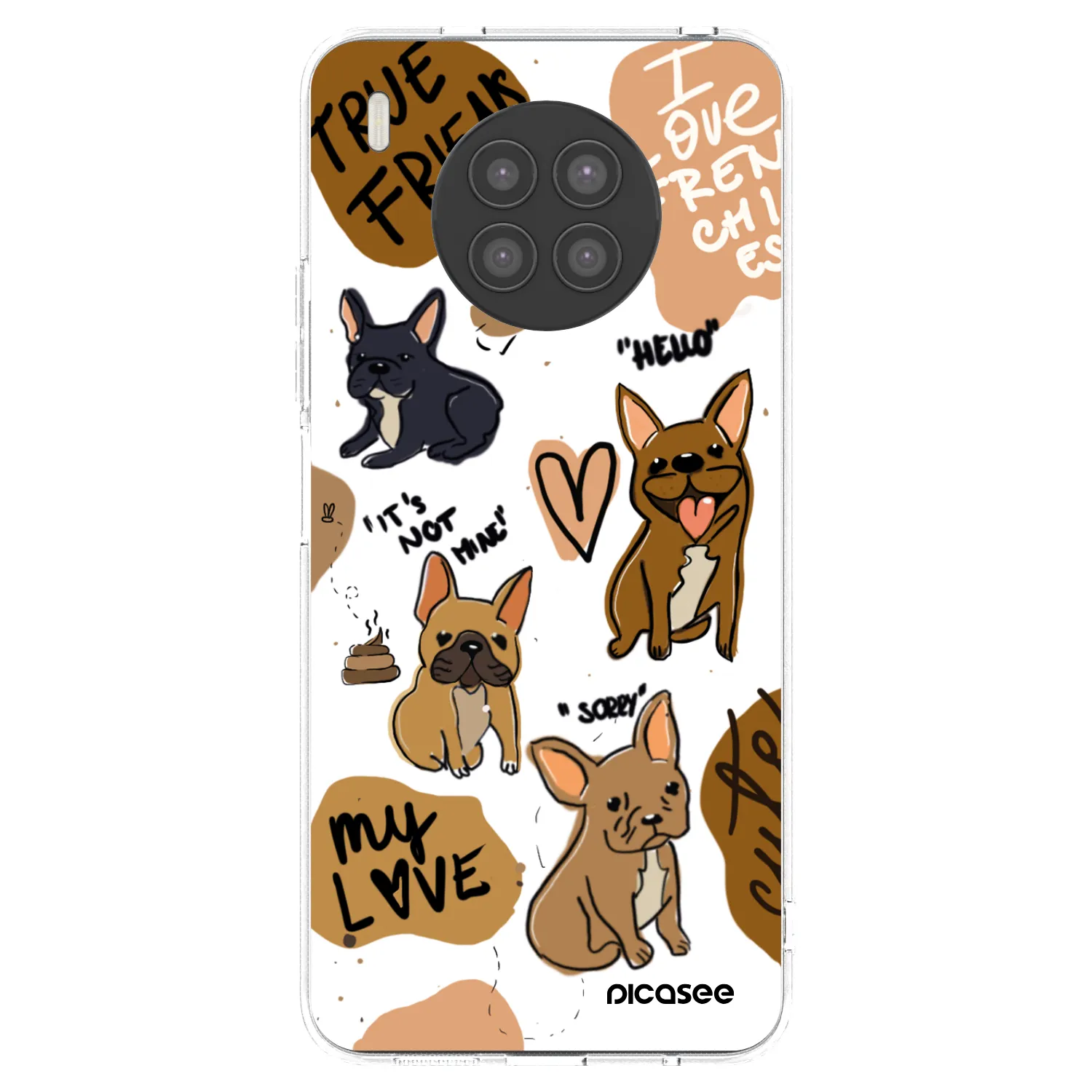 Picasee διαφανής θήκη σιλικόνης Huawei Nova 8i - Frenchies