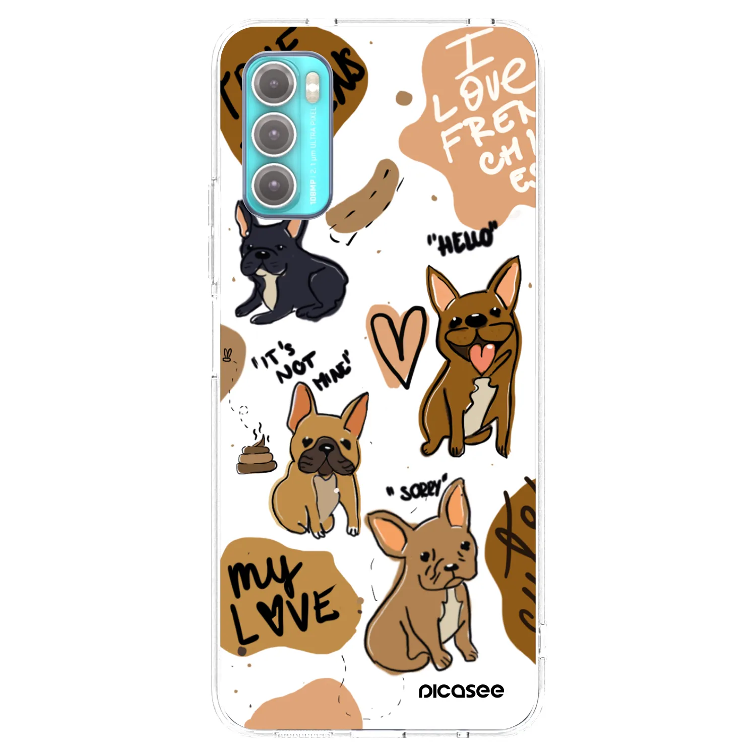 Picasee διαφανής θήκη σιλικόνης Motorola Moto G60 - Frenchies