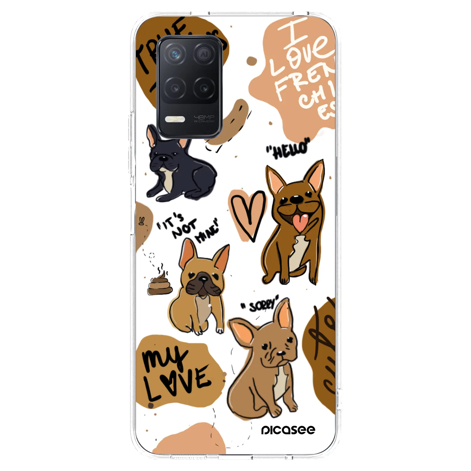 Picasee διαφανής θήκη σιλικόνης Realme 8 5G - Frenchies