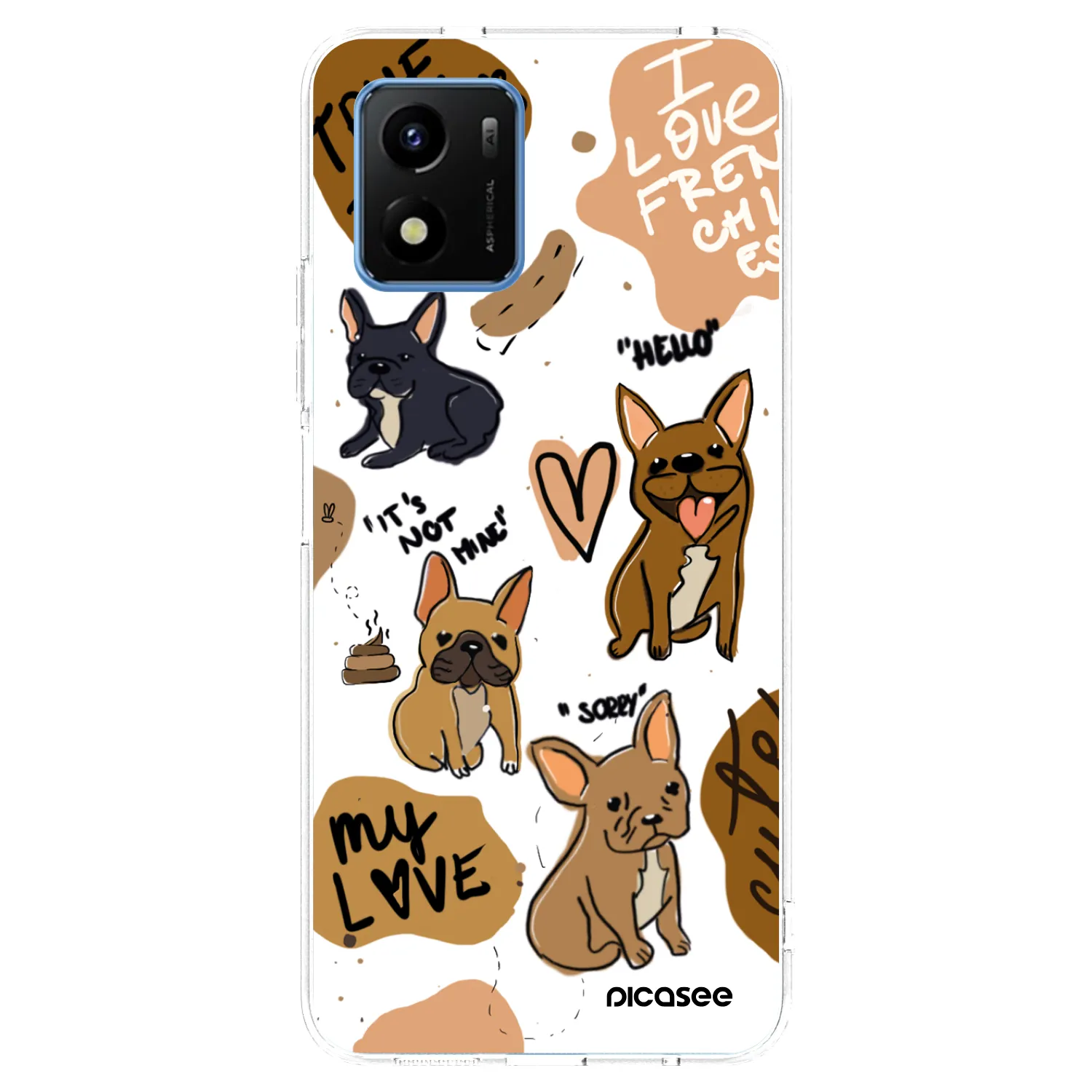 Picasee διαφανής θήκη σιλικόνης Vivo Y01 - Frenchies