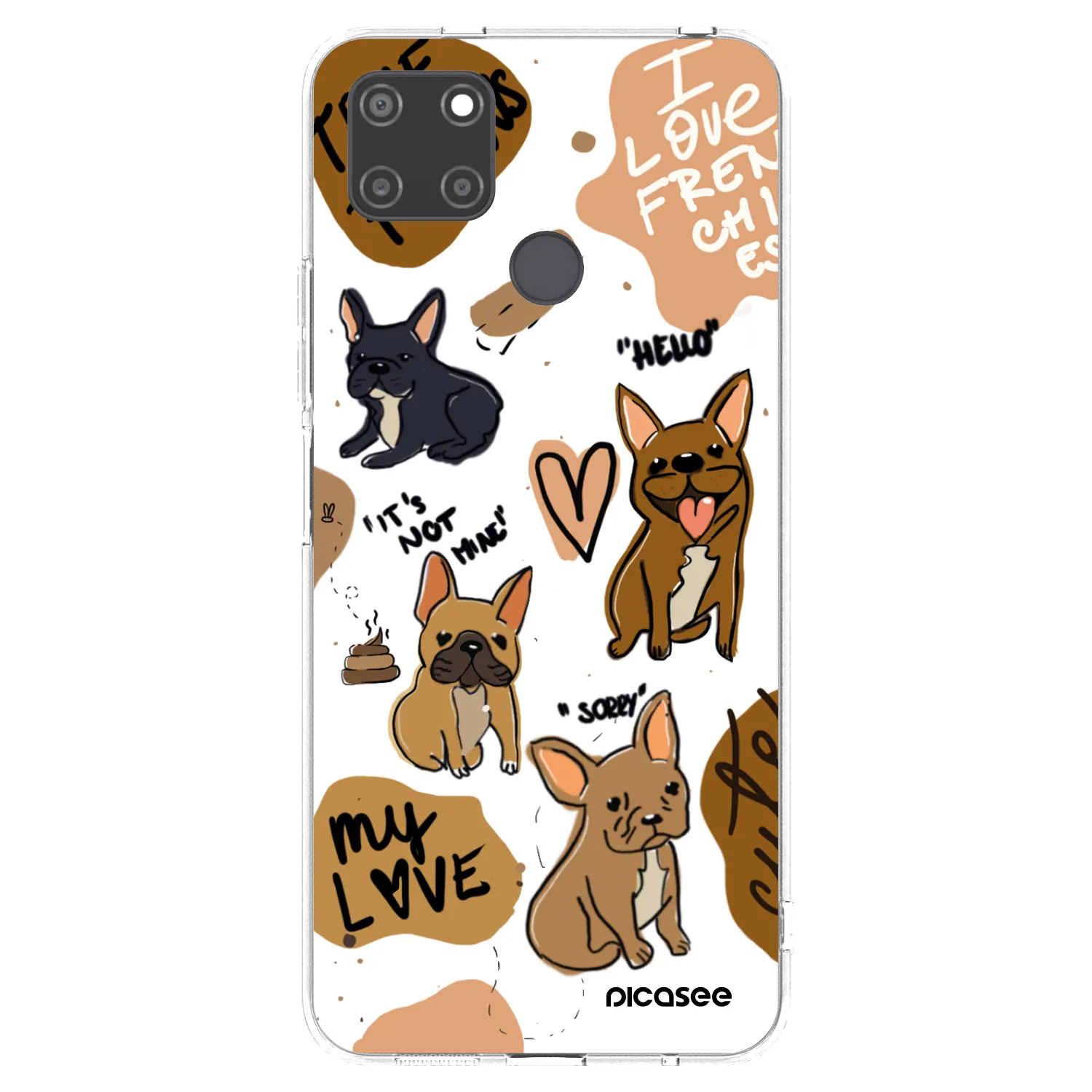 Picasee διαφανής θήκη σιλικόνης Realme C21Y - Frenchies