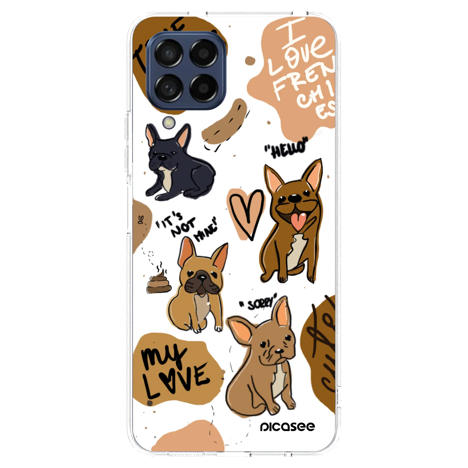 Picasee διαφανής θήκη σιλικόνης Samsung Galaxy M53 5G - Frenchies