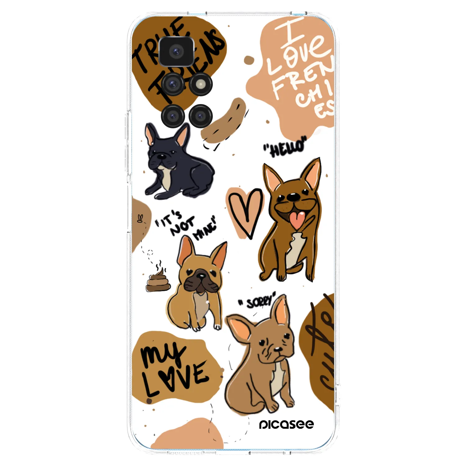 Picasee διαφανής θήκη σιλικόνης Xiaomi Redmi 10 (2022) - Frenchies