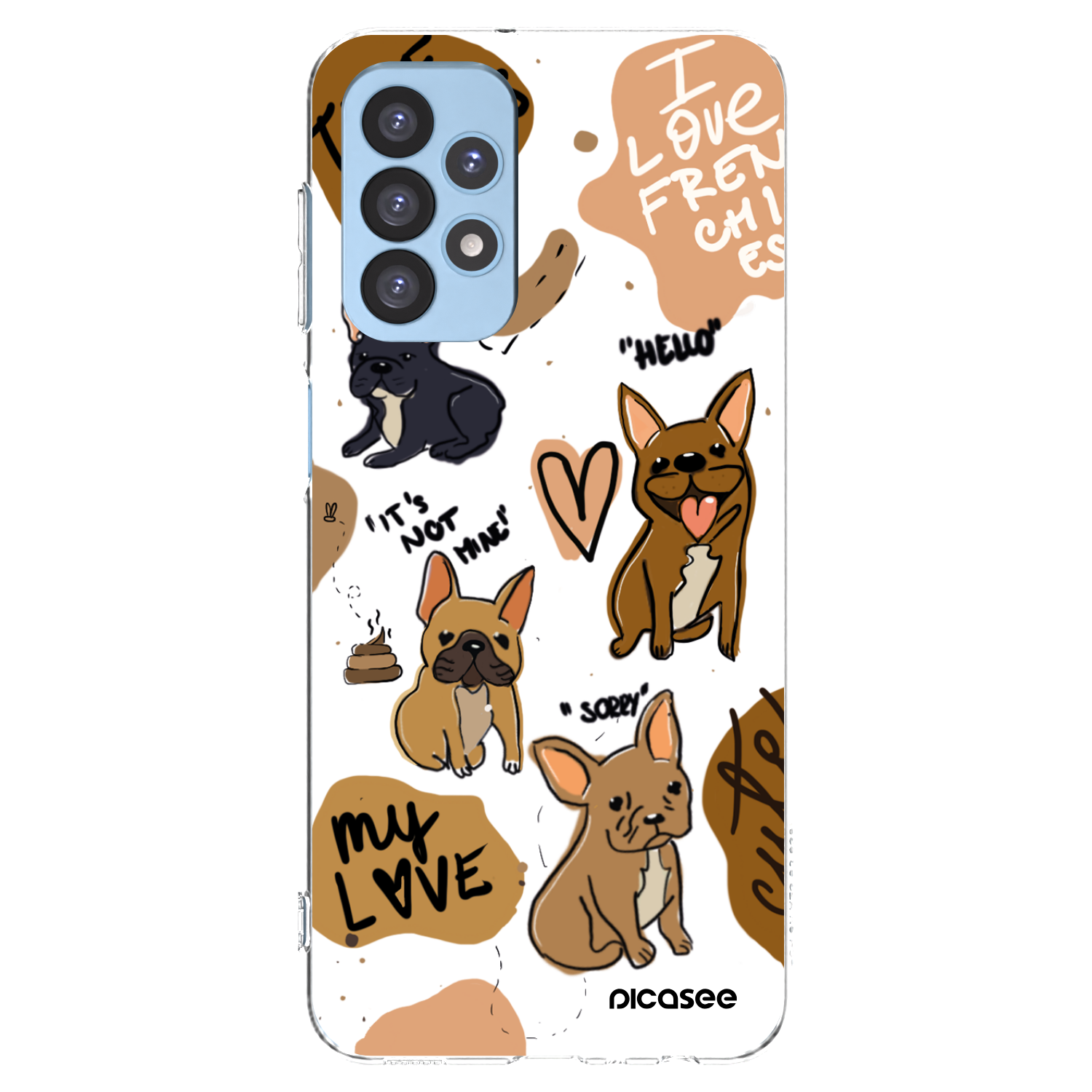 Picasee διαφανής θήκη σιλικόνης Samsung Galaxy A23 A235F 4G - Frenchies