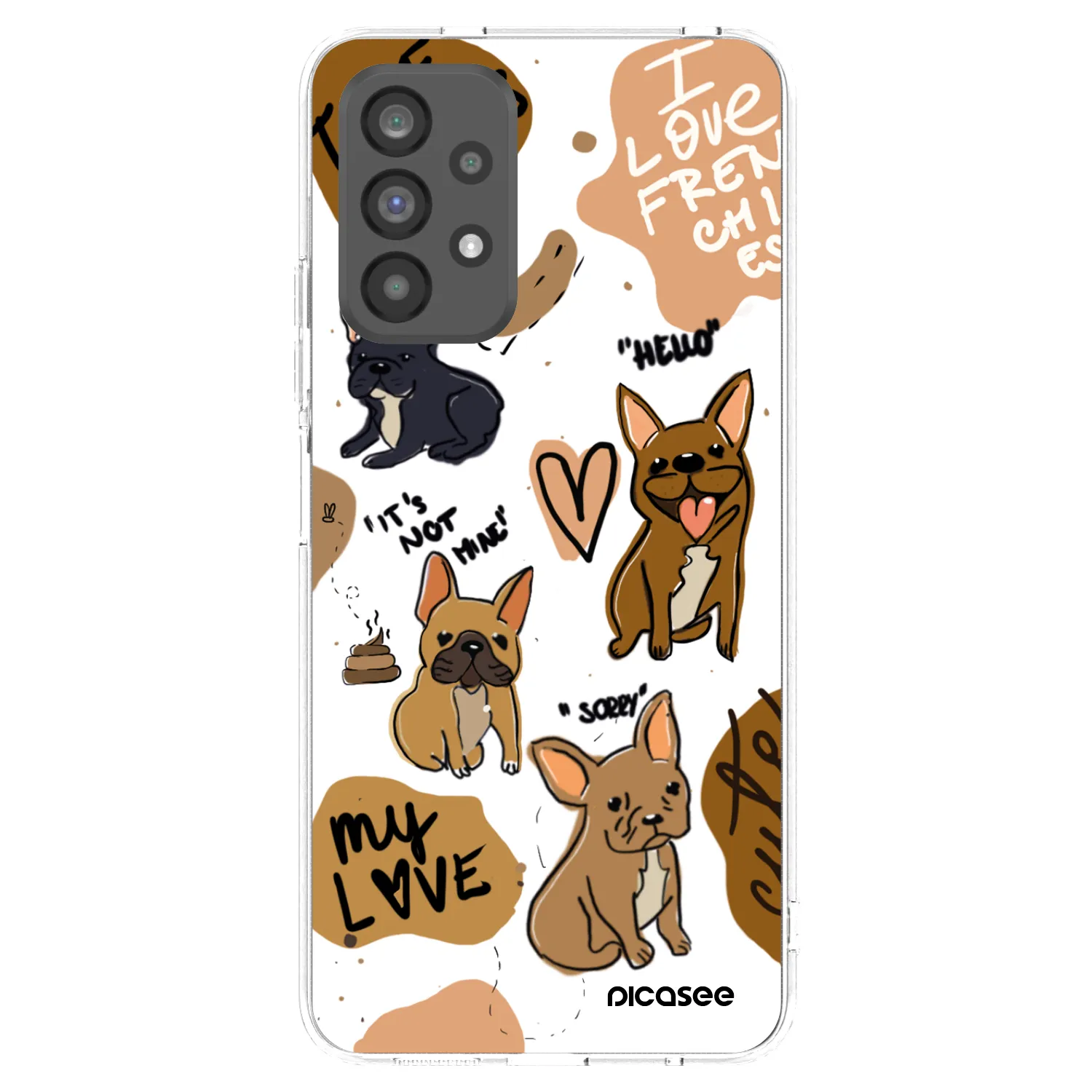Picasee διαφανής θήκη σιλικόνης Samsung Galaxy A73 5G - Frenchies