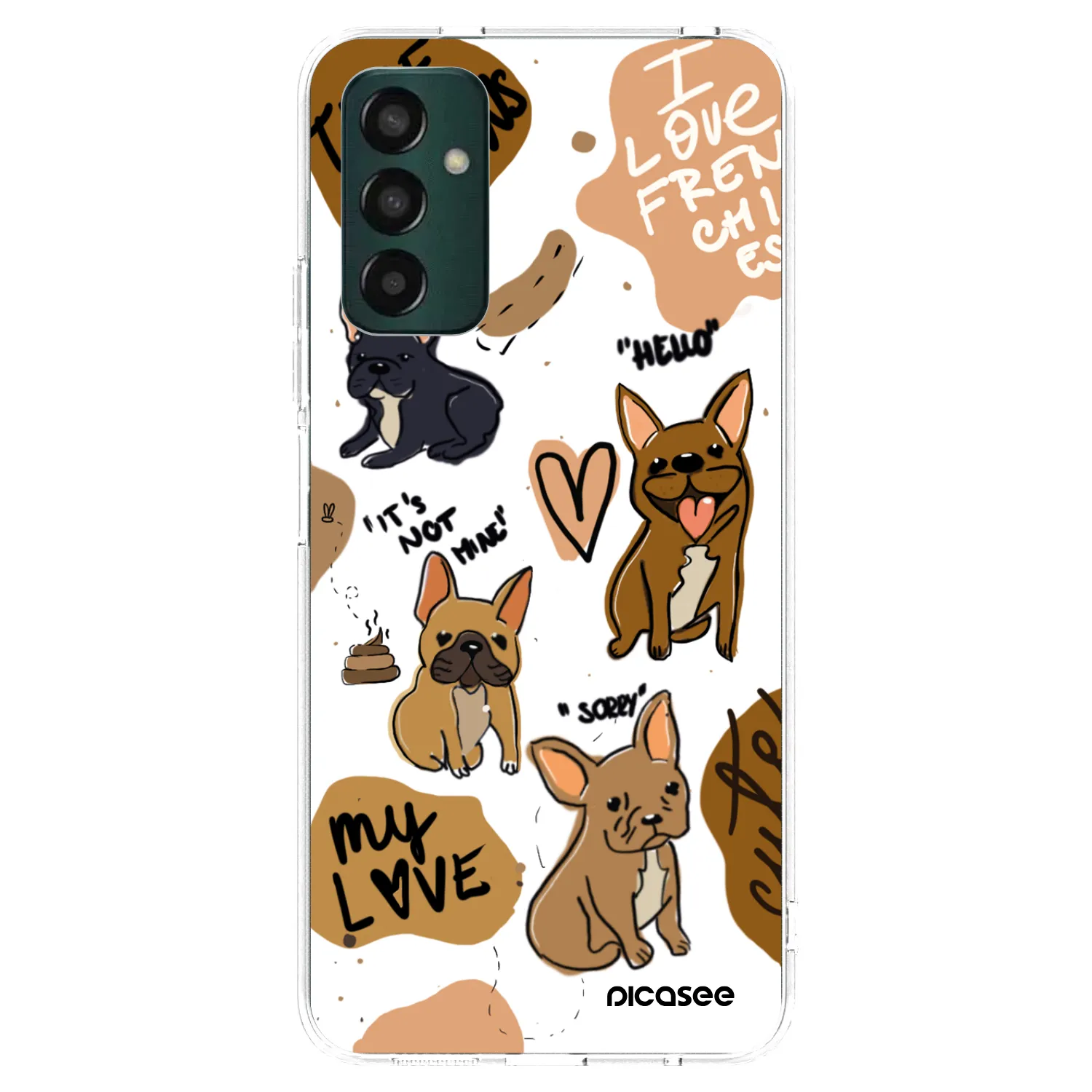 Picasee διαφανής θήκη σιλικόνης Samsung Galaxy M23 5G - Frenchies