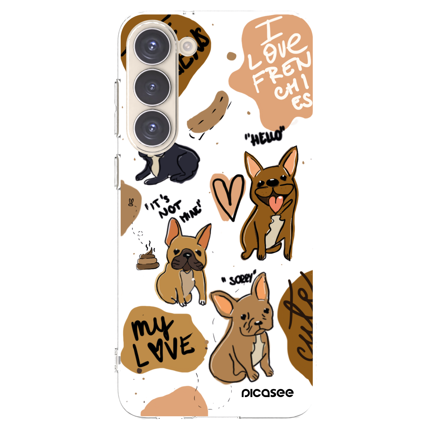 Picasee διαφανής θήκη σιλικόνης Samsung Galaxy S23+ 5G - Frenchies