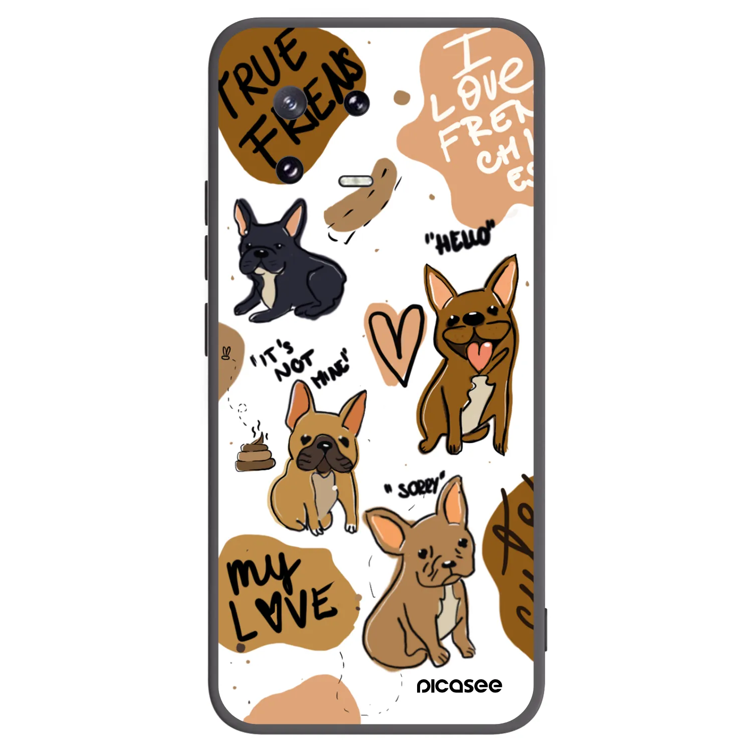 Picasee Μαύρη θήκη σιλικόνης για Xiaomi 13 Pro - Frenchies