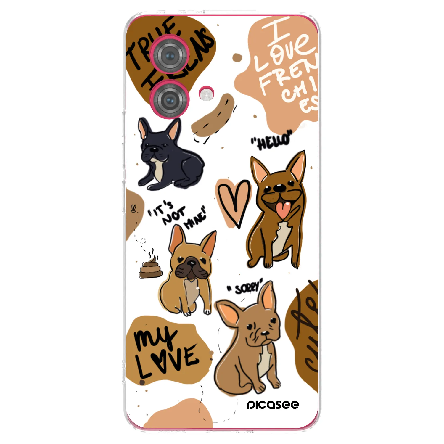 Picasee διαφανής θήκη σιλικόνης Motorola Moto G84 5G - Frenchies