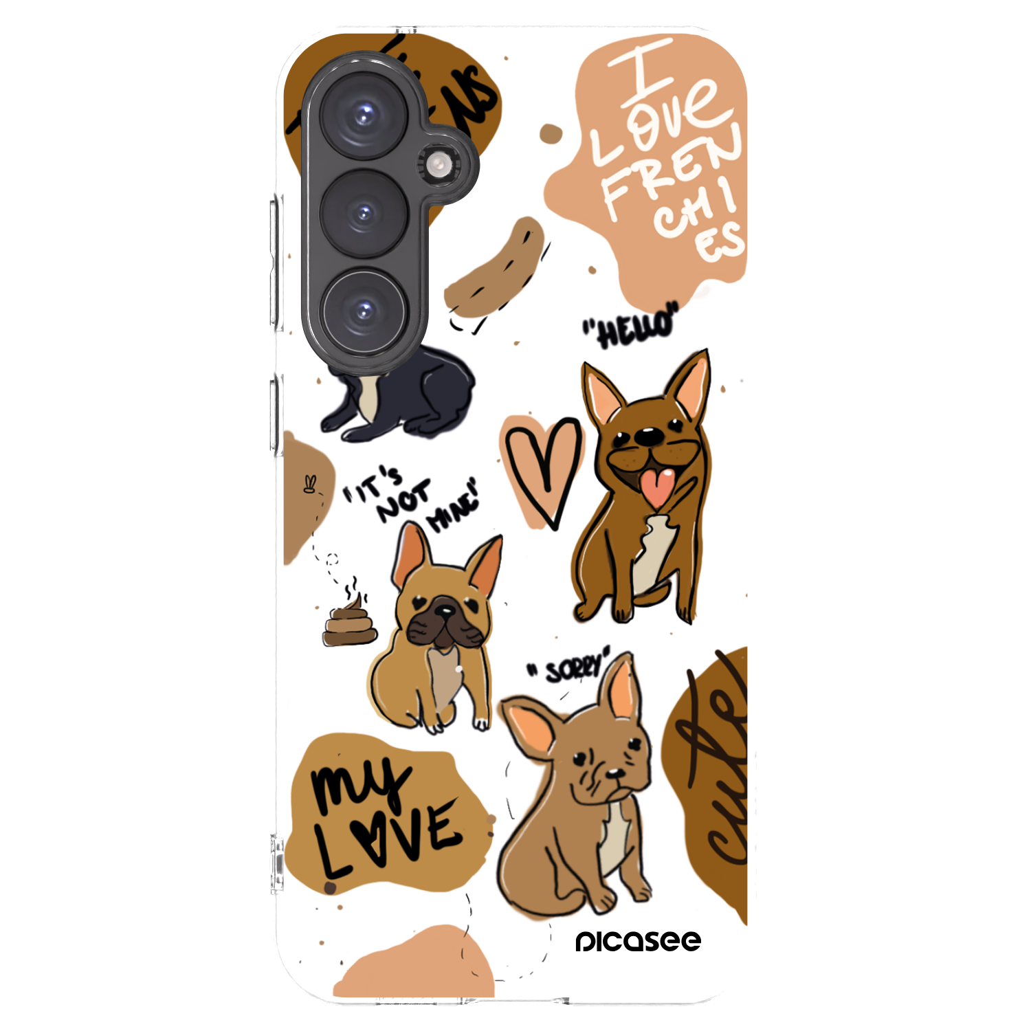 Picasee διαφανής θήκη σιλικόνης Samsung Galaxy S23 FE S711B - Frenchies