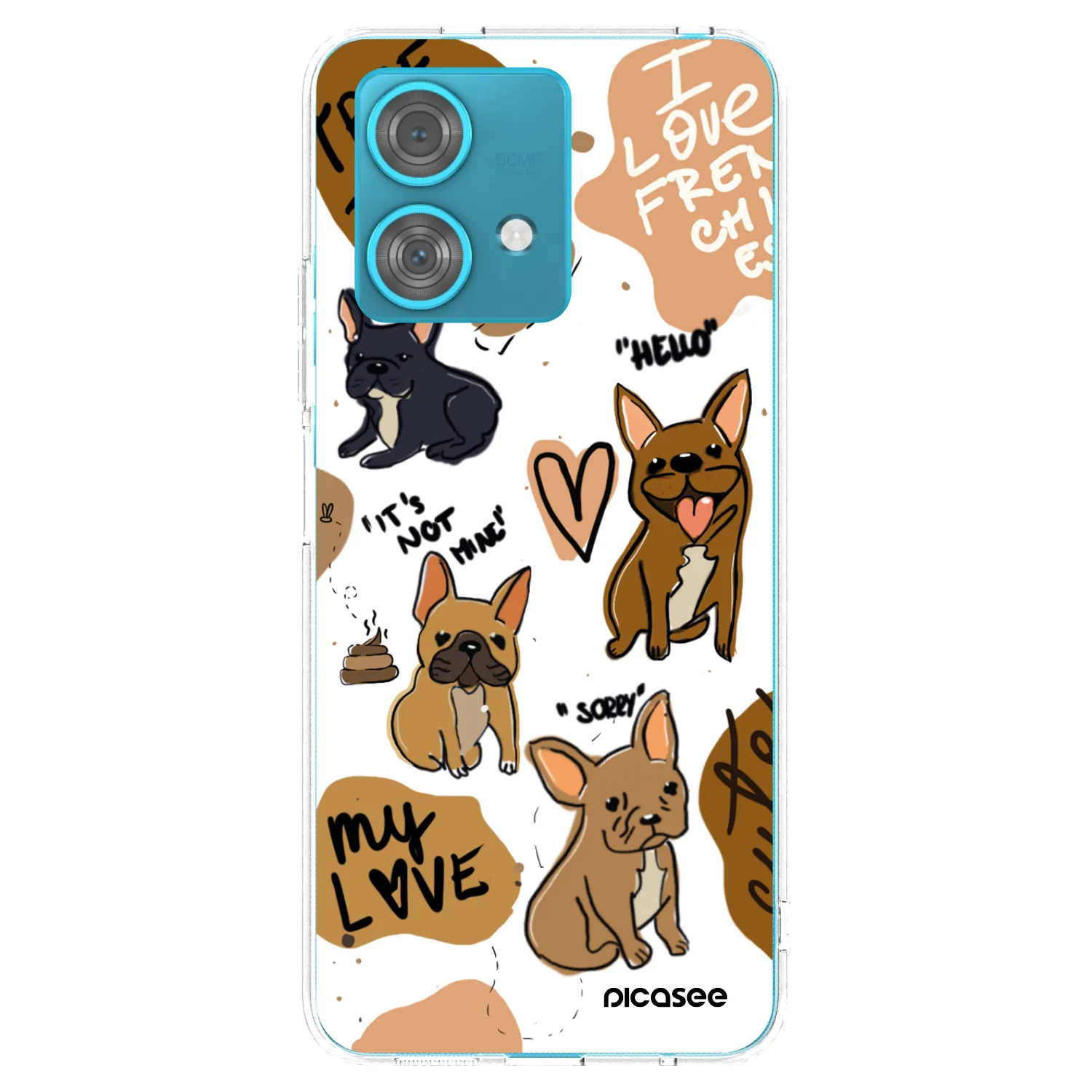 Picasee διαφανής θήκη σιλικόνης Motorola Edge 40 Neo - Frenchies