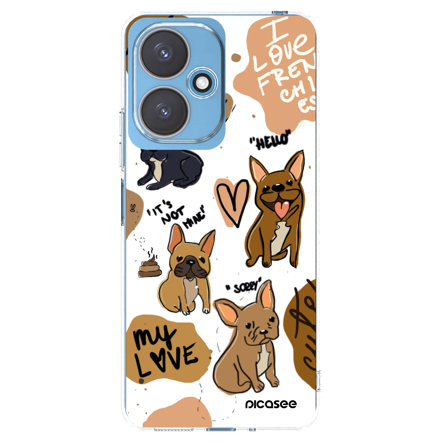 Picasee διαφανής θήκη σιλικόνης Xiaomi Redmi 13C 5G - Frenchies