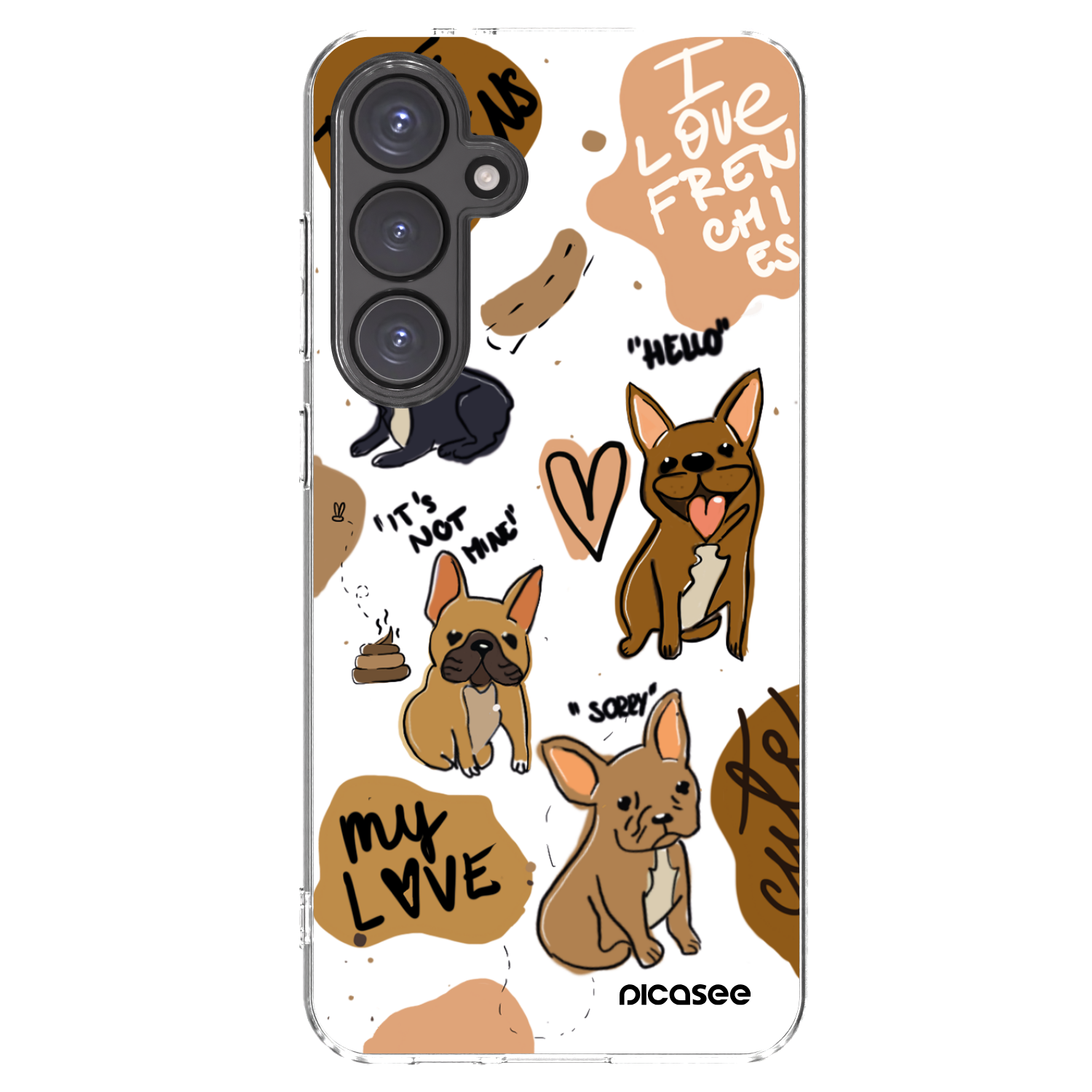 Picasee διαφανής θήκη σιλικόνης Samsung Galaxy S24 FE S721B - Frenchies