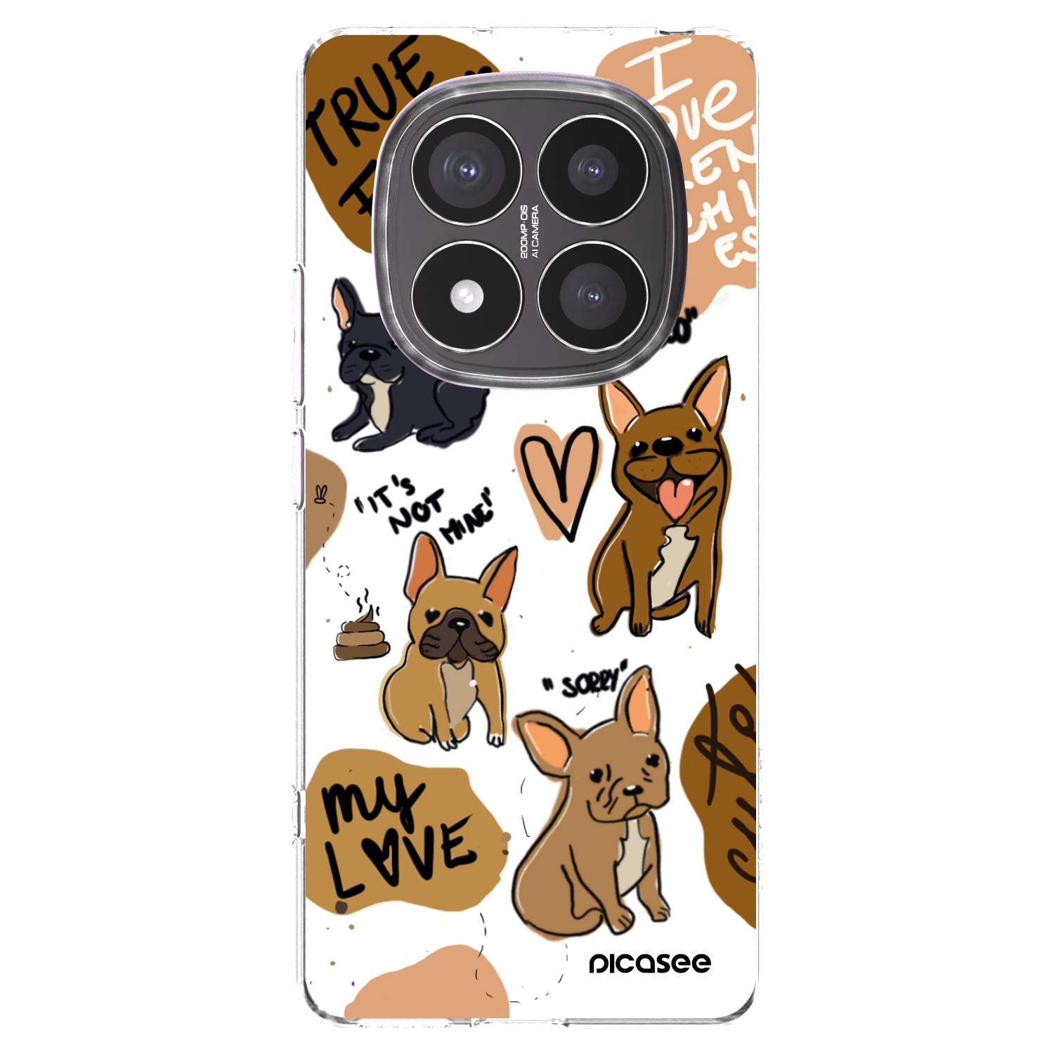 Picasee διαφανής θήκη σιλικόνης Xiaomi Redmi Note 14 Pro+ 5G - Frenchies