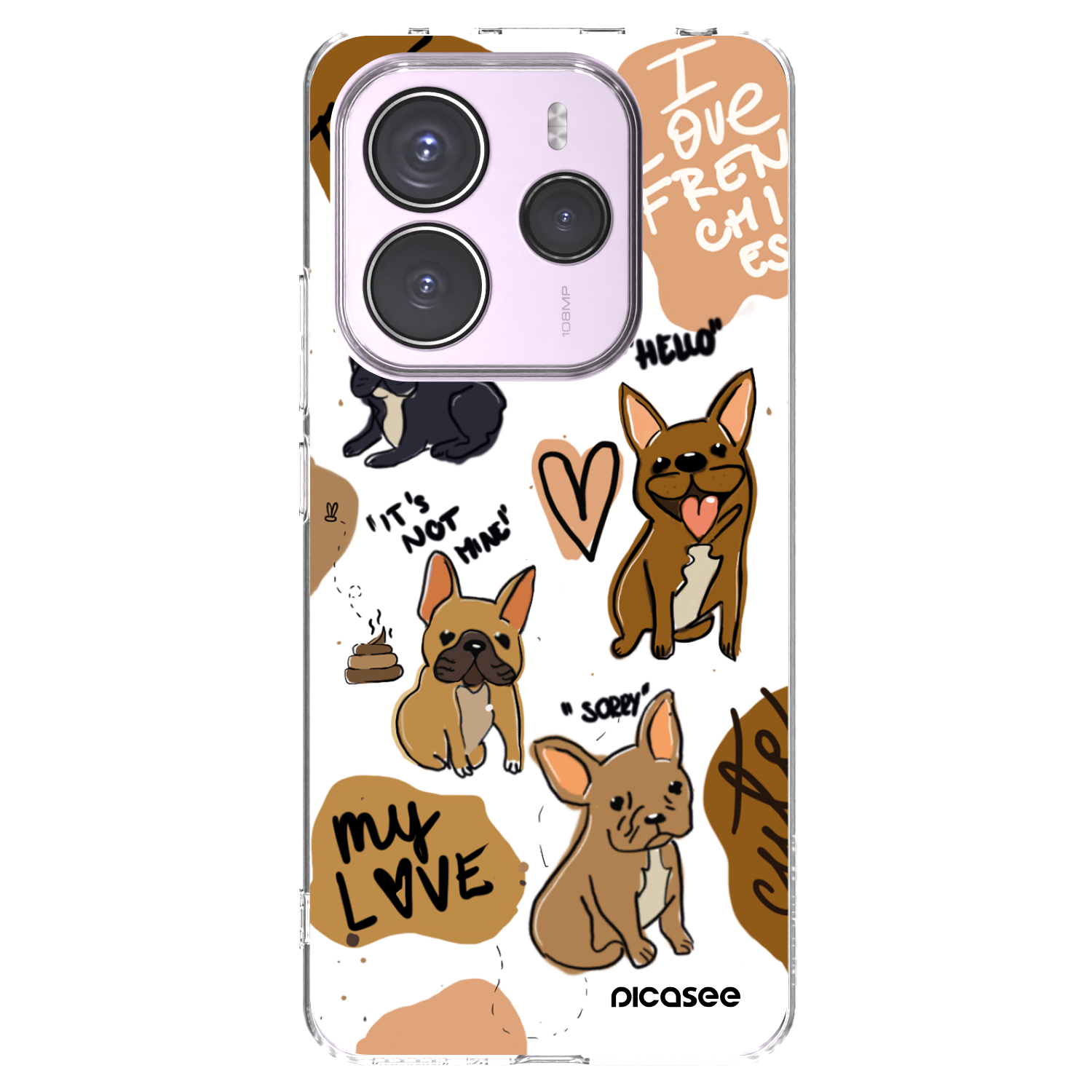 Picasee διαφανής θήκη σιλικόνης Xiaomi Redmi Note 14 5G - Frenchies