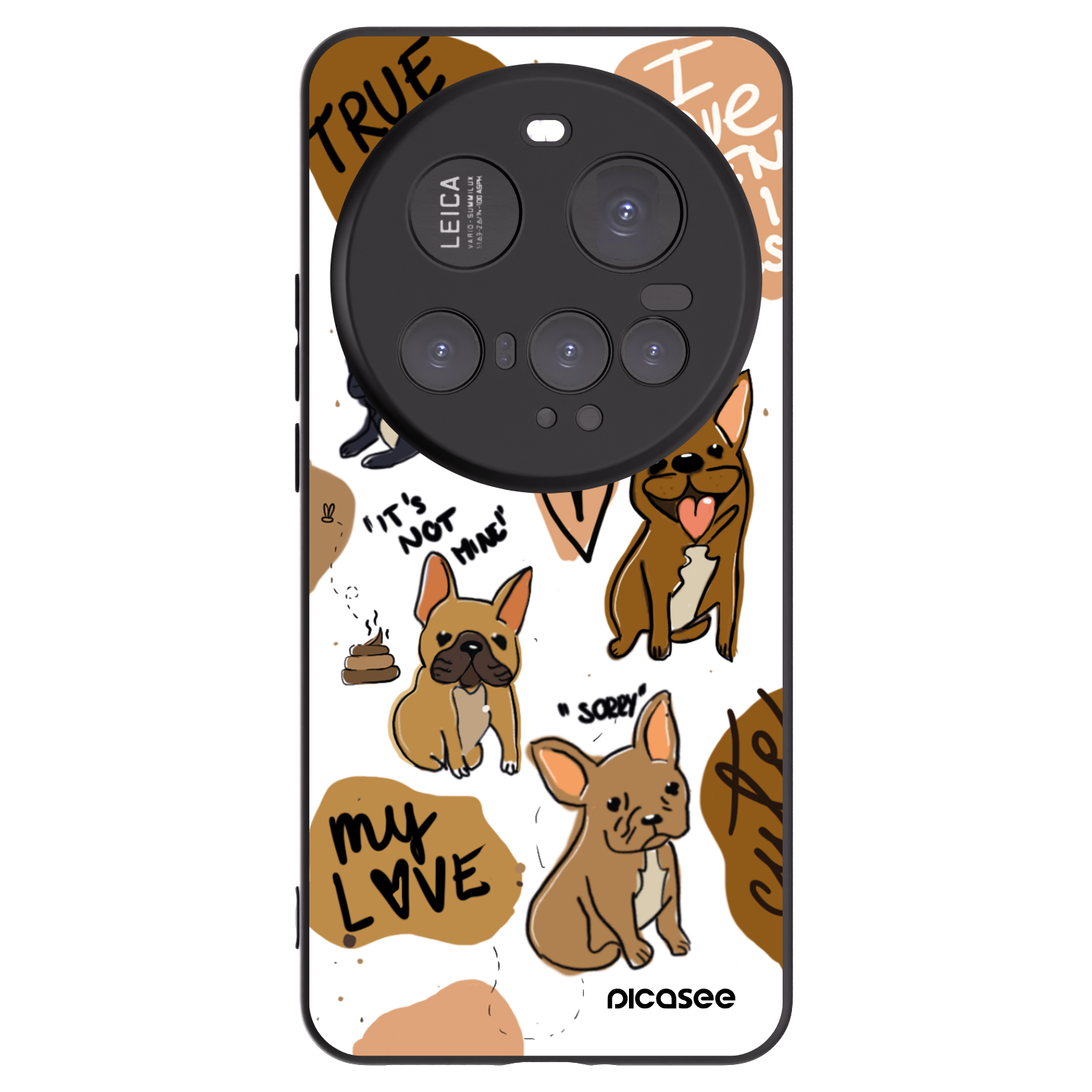 Picasee Μαύρη θήκη σιλικόνης για Xiaomi 15 Ultra - Frenchies