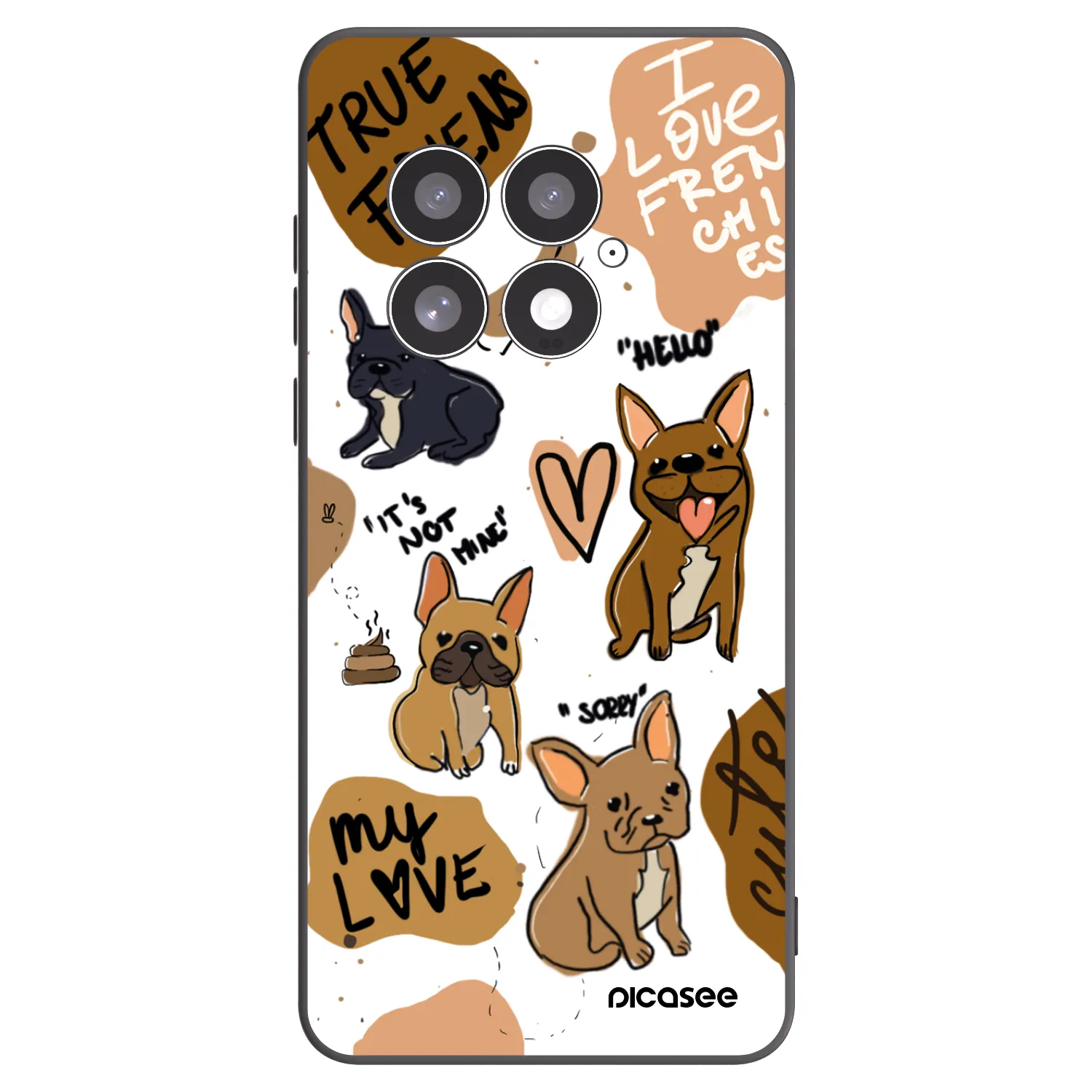 Picasee Μαύρη θήκη σιλικόνης για OnePlus 13 5G - Frenchies