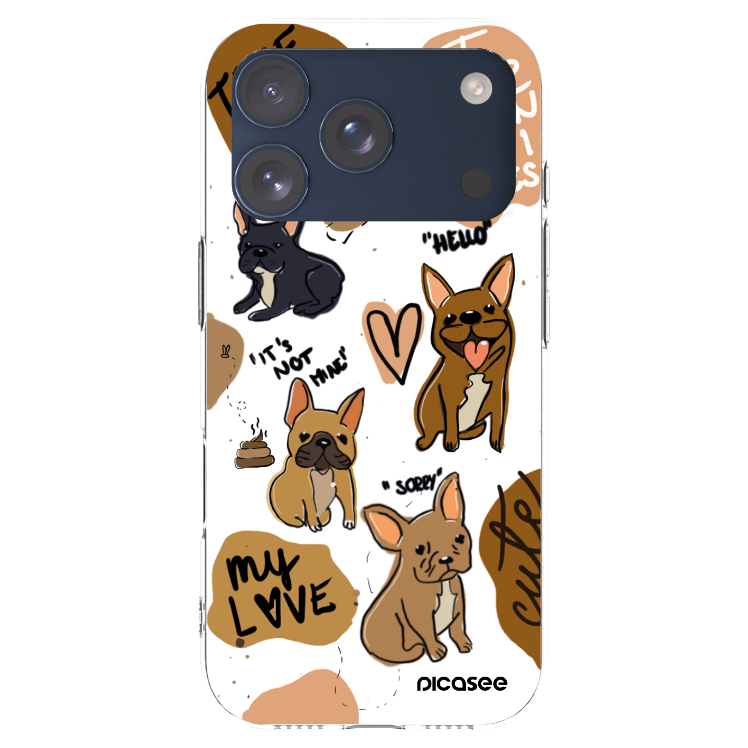 Picasee διαφανής θήκη σιλικόνης Apple iPhone 17 Pro - Frenchies