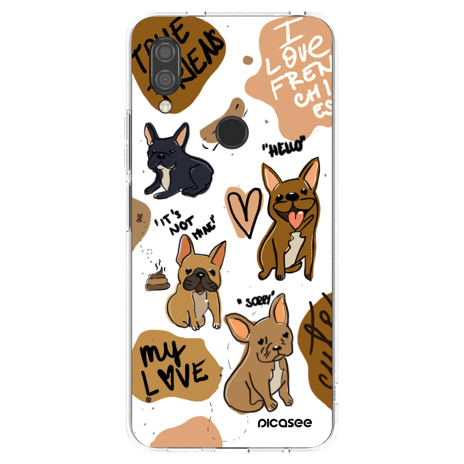 Picasee διαφανής θήκη σιλικόνης Xiaomi Redmi 7 - Frenchies