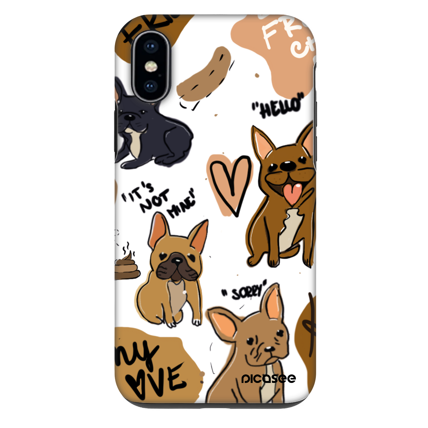 Picasee Fashion Case για Apple iPhone X/XS - Frenchies
