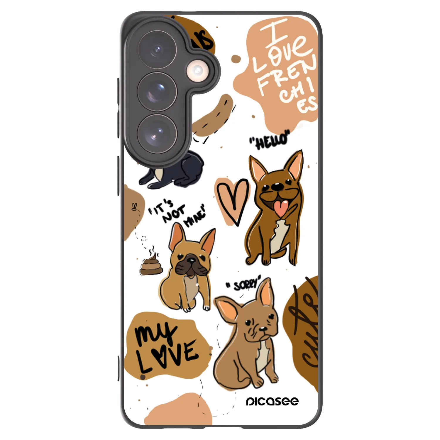 Picasee Μαύρη θήκη σιλικόνης για Samsung Galaxy S26+ - Frenchies