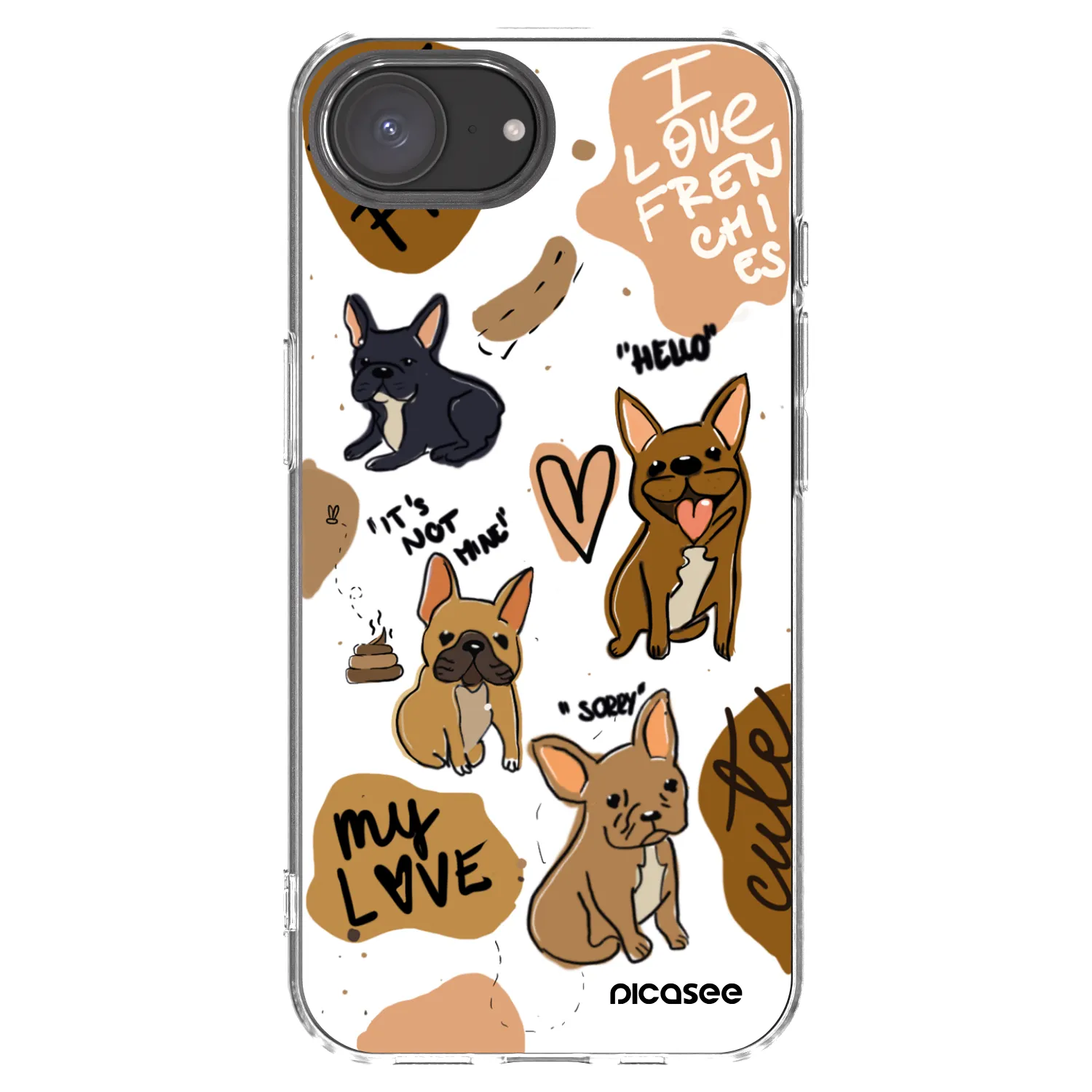 Picasee διαφανής θήκη σιλικόνης Apple iPhone 17e - Frenchies