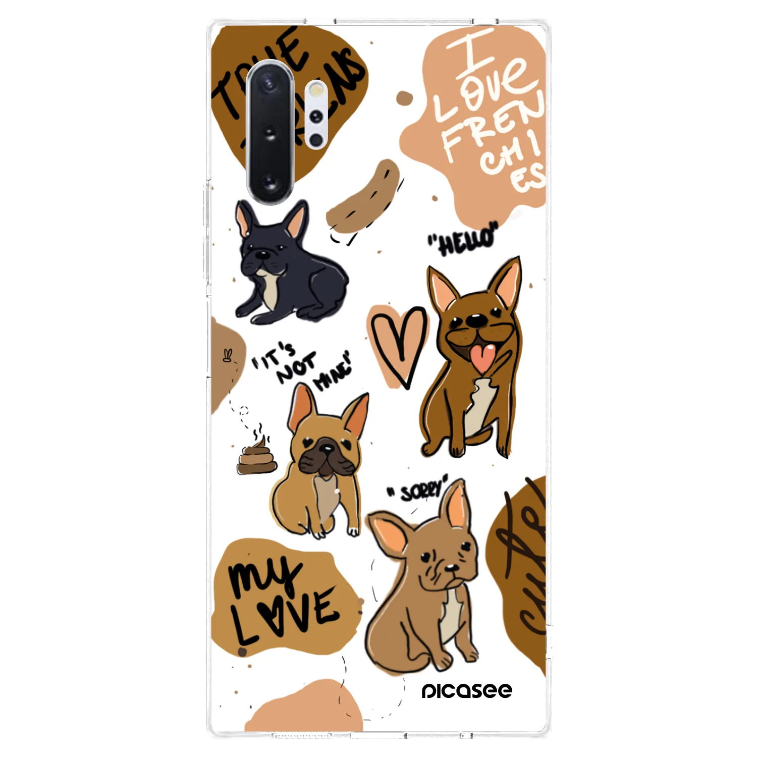 Picasee διαφανής θήκη σιλικόνης Samsung Galaxy Note 10+ N975F - Frenchies