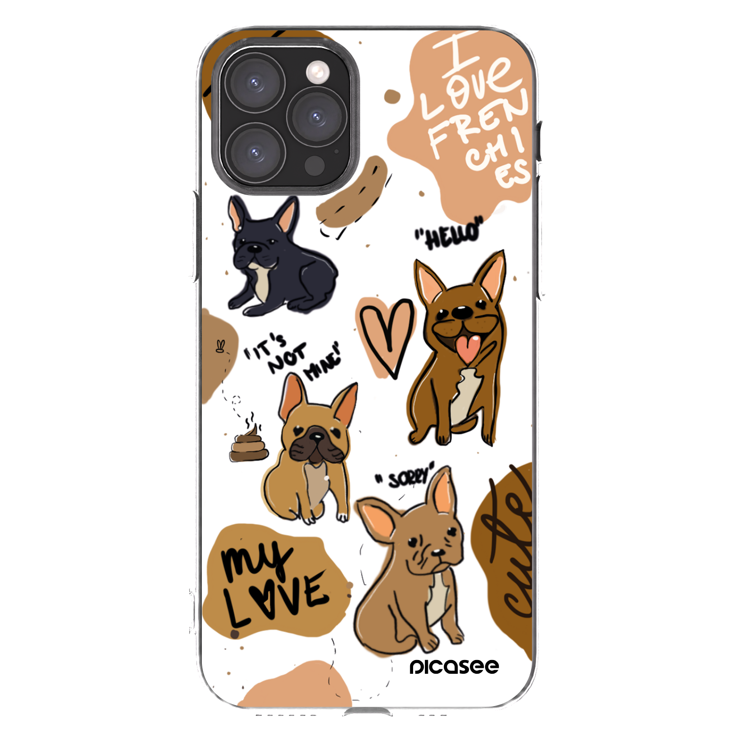 Picasee διαφανής θήκη σιλικόνης Apple iPhone 11 Pro - Frenchies