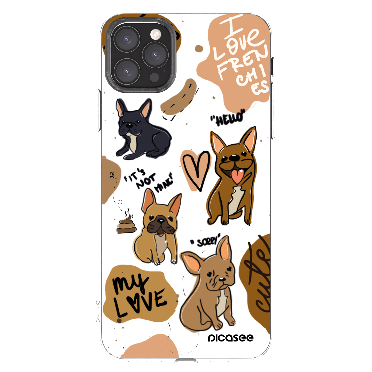 Picasee διαφανής θήκη σιλικόνης Apple iPhone 11 Pro Max - Frenchies