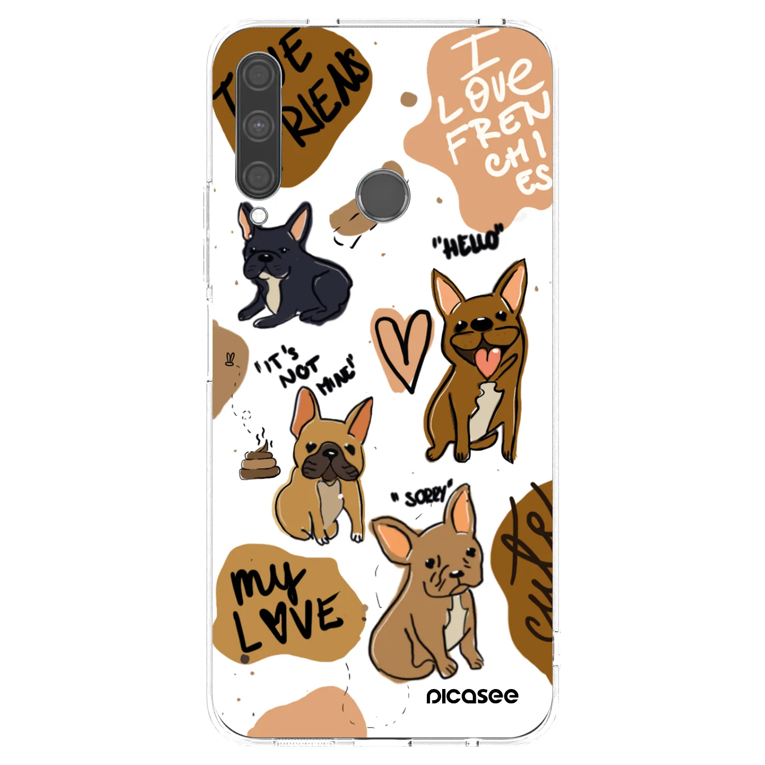 Picasee διαφανής θήκη σιλικόνης Huawei P40 Lite E - Frenchies