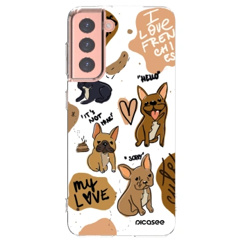 Picasee διαφανής θήκη σιλικόνης Samsung Galaxy S21 5G G991B - Frenchies