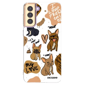 Picasee διαφανής θήκη σιλικόνης Samsung Galaxy S21+ 5G G996F - Frenchies
