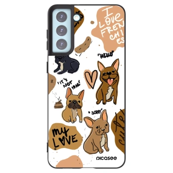 Picasee Μαύρη θήκη σιλικόνης για Samsung Galaxy S21+ 5G G996F - Frenchies