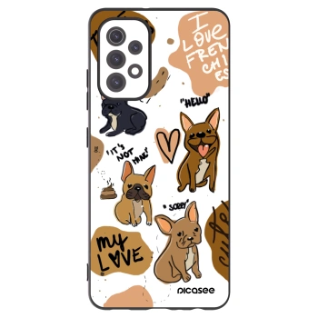 Picasee Μαύρη θήκη σιλικόνης για Samsung Galaxy A32 5G A326B - Frenchies