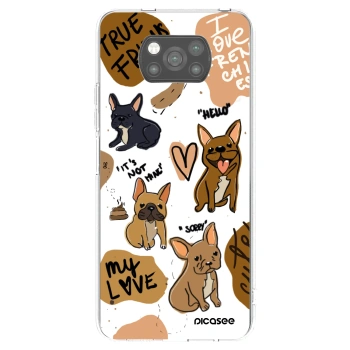 Picasee Μαύρη θήκη σιλικόνης για Xiaomi Poco X3 Pro - Frenchies