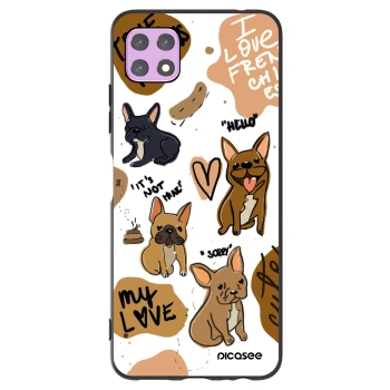 Picasee Μαύρη θήκη σιλικόνης για Samsung Galaxy A22 A226B 5G - Frenchies