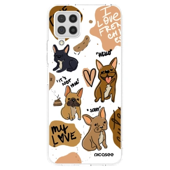 Picasee διαφανής θήκη σιλικόνης Samsung Galaxy A22 A225F 4G - Frenchies